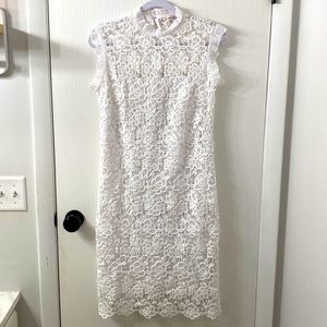WHITE LACE MIDI